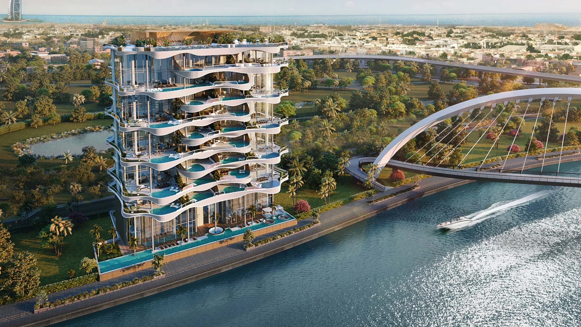 One Canal Residences, Dubai Water Canal · AHS Properties Render 4