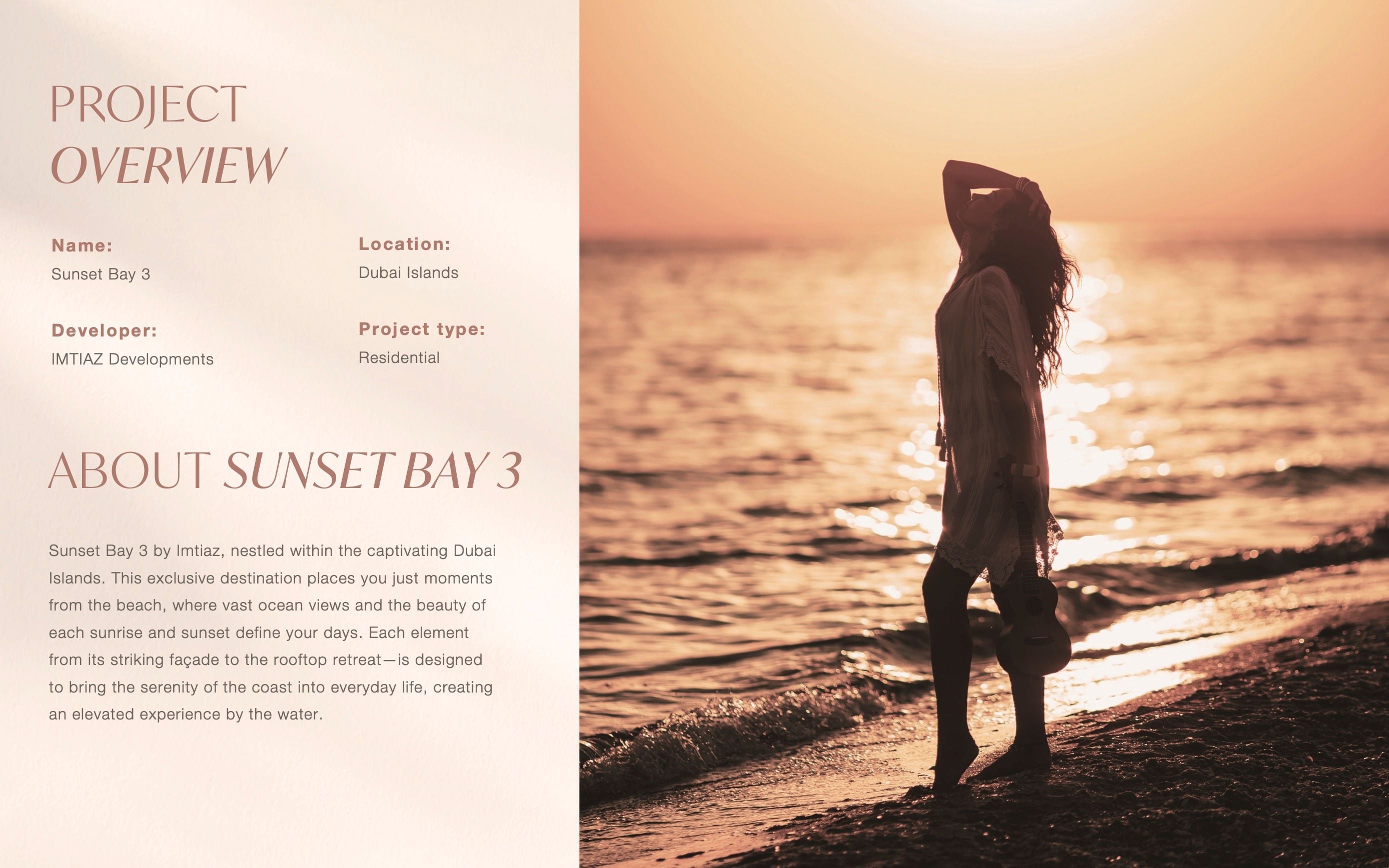 New homes project SUNSET BAY THREE BY IMTIAZ